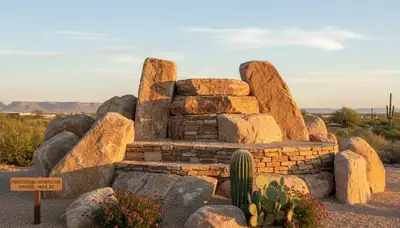 Decorative boulder and desert stone landscape feature by professional landscapers in Mesa, AZ