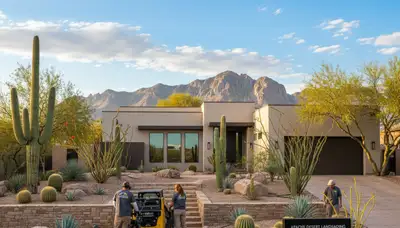Professional landscaping services and yard design in Mesa, AZ by expert local landscapers