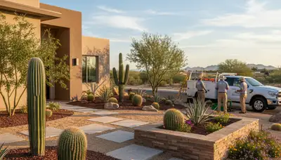 Professional landscaping services in Mesa AZ enhancing curb appeal and outdoor spaces