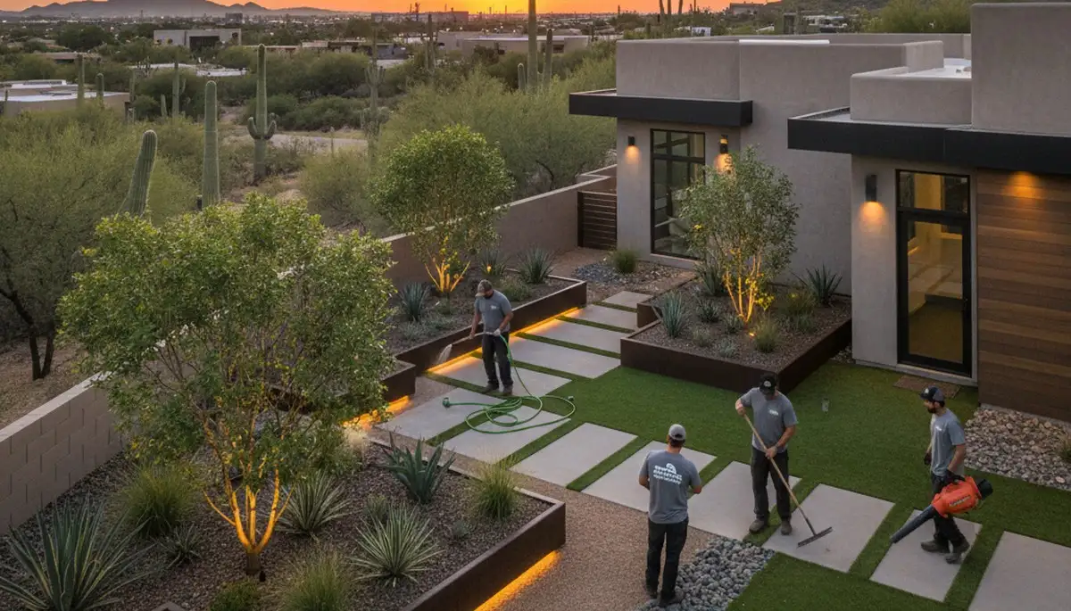 Mesa AZ landscaping services for residential and commercial outdoor maintenance and design
